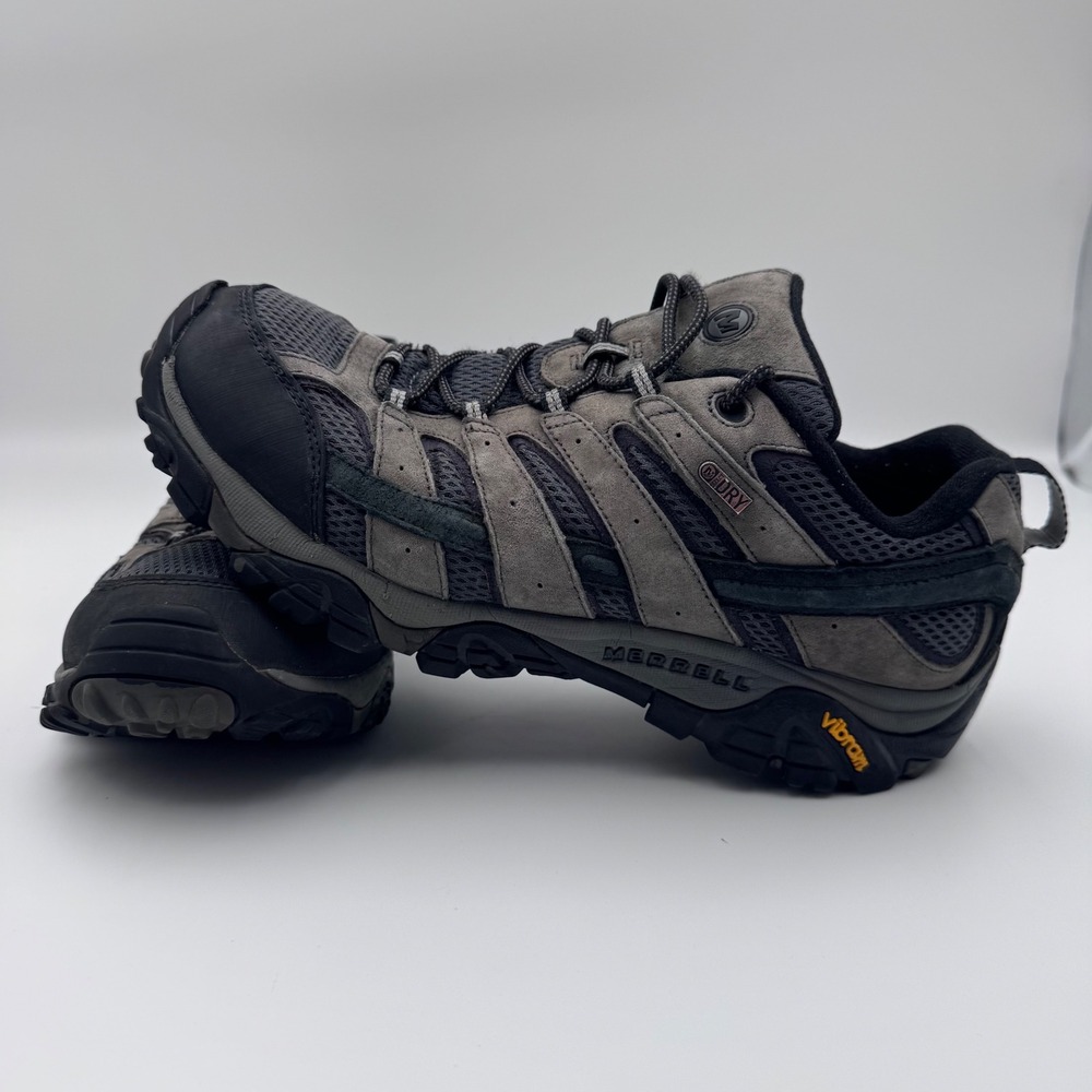 Merrell Moab 2 Waterproof Hiking Shoes Mens Beluga Grey Black Vibram J06039